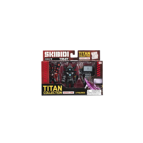Skibidi Toilet Titan Collection Series One toy figure 3-pack in retail packaging