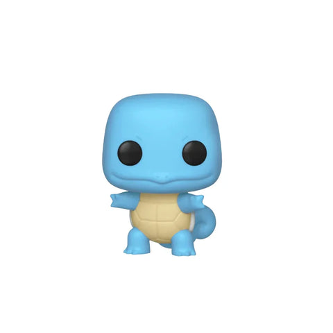 Squirtle vinyl collectible figure, blue turtle character toy on white background