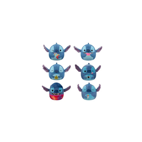 Assorted Disney Stitch Squishmallows plush toys with different expressions and outfits