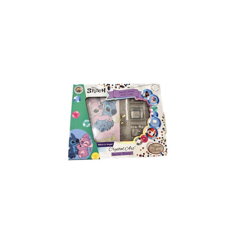 Stitch and Angel Crystal Art secret diary set with lock in colorful packaging