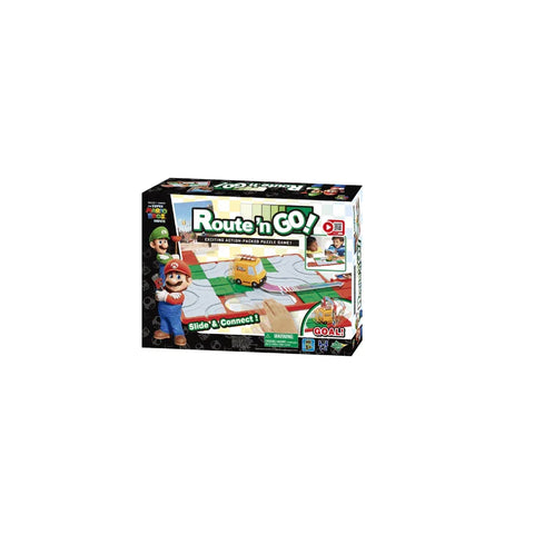 Super Mario Route n GO puzzle board game box with Mario and Luigi characters