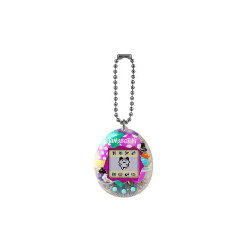 Colorful Tamagotchi Original virtual pet keychain toy with pixel screen and patterned shell