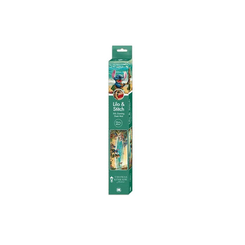 Lilo & Stitch XXL gaming desk mat in colorful illustrated box, ideal for gamers and collectors