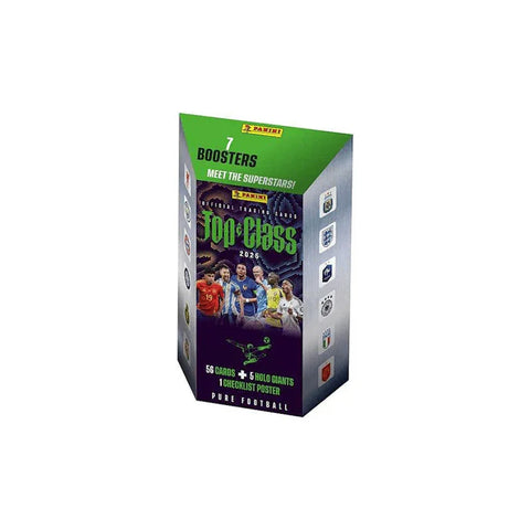 Top Class Soccer 2025 trading cards blaster box with football player images and booster packs