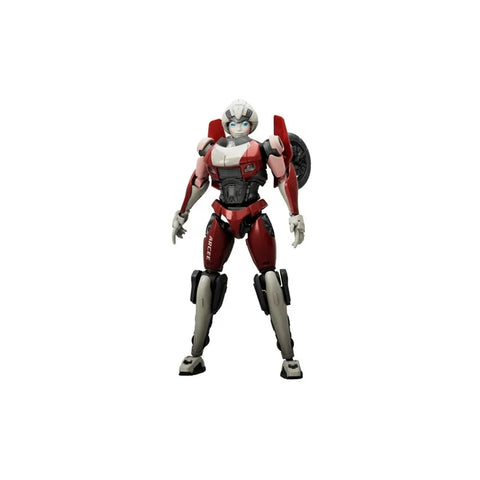 Transformers Arcee model kit figure, red and white robot toy collectible