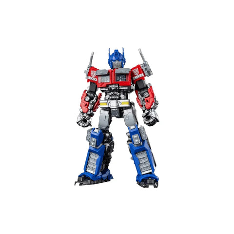 Optimus Prime model kit from Transformers Rise of the Beasts, red and blue robot toy figure