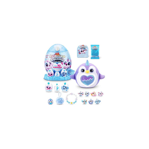 Rainbocorns Eggzania Frozen Mania Series 1 toy set with surprise collectible figures