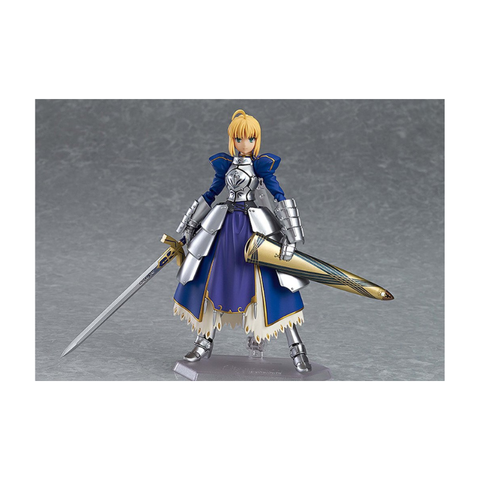 Anime knight action figure in blue armor holding sword and scabbard collectible toy