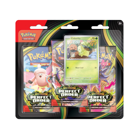 Pokémon trading card game Perfect Order booster pack with Chikorita promo card