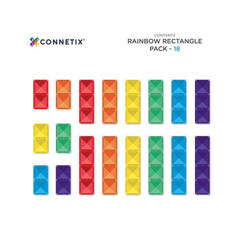 Rainbow Rectangle Pack 18 pc