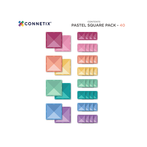 Pastel Square Pack 40 pc