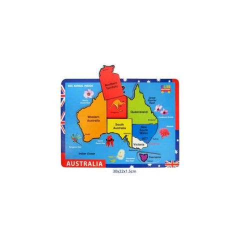 Fun Factory Wooden Puzzle Raised - Australian Map
