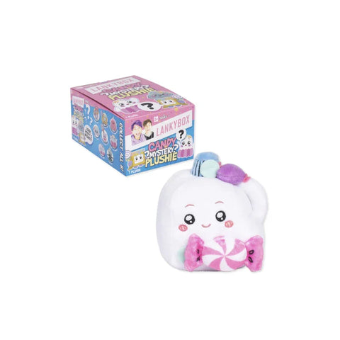 LankyBox Candy Mystery 2 plushie toy with colorful candy design and packaging box