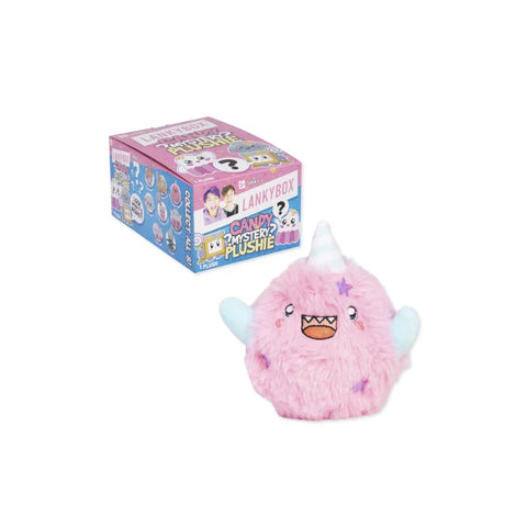 LankyBox Candy Mystery 2 plush toy, pink monster with box, collectible toy