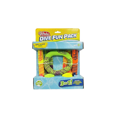 Dive Fun Pack pool toy set with colorful dive rings and sticks for kids ages 6 and up