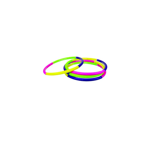 Set of four colorful pool hoops for kids swimming and water games