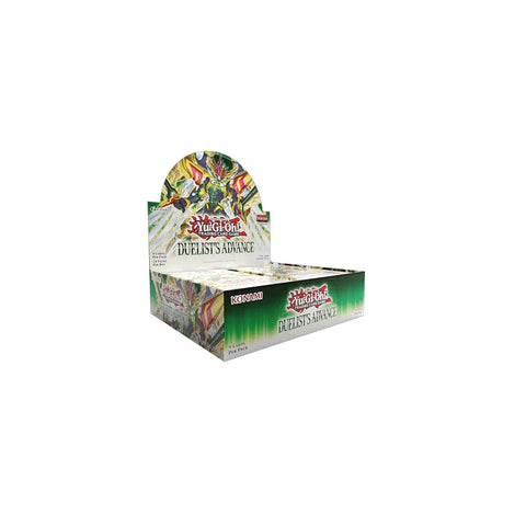 Yu-Gi-Oh Duelist’s Advance trading card booster box with colorful anime artwork