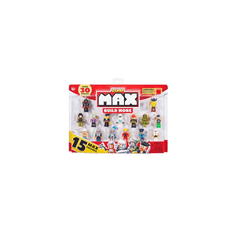 Zuru MAX Build More 15 pack construction figurines toy set in retail packaging