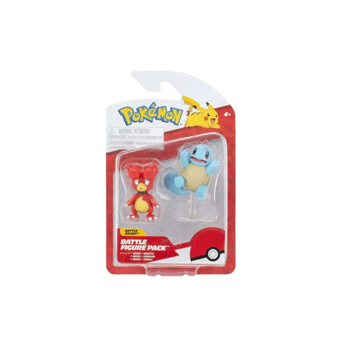 Pokémon battle figure pack with Squirtle and red bear figures in retail packaging