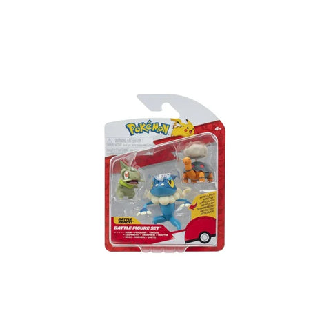 Pokémon battle figure set with three collectible toy figures in retail packaging