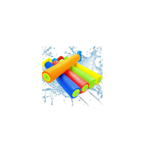 Colorful foam water blaster toys with splash effect, outdoor summer water games