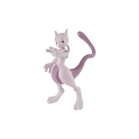 articulated action figure of a purple and white fantasy creature with long tail