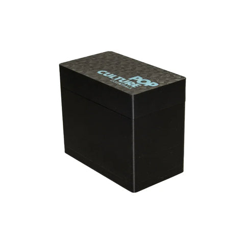 Black Pop Culture Survival card game storage box on white background